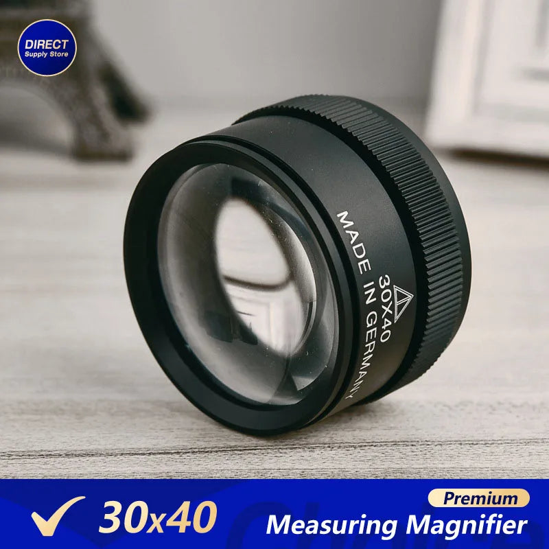 Premium 30x 40mm Magnifying Glass Loop – Microscope Lens for Coins, Stamps & Jewelry