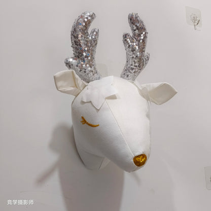 Handmade 3D Felt Animal Heads — Elephant & Swan Wall Hanging Decor for Nursery & Kids’ Bedroom