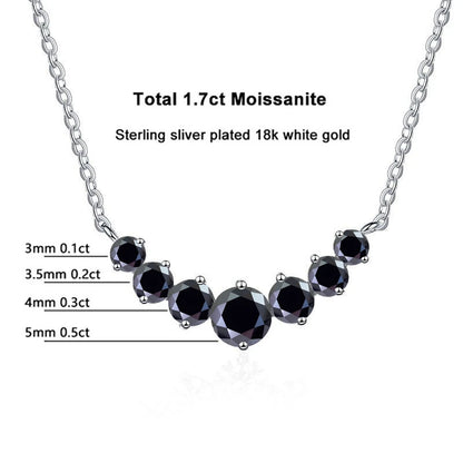 JoyceJelly Moissanite Necklace for Women - GRA Certified, 925 Sterling Silver, 18k White Gold Wedding Jewelry
