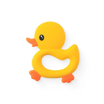 Baby Silicone Teether Toy - Cartoon Rattle Gum Relief Infant Teething Accessory for 0-12 Months