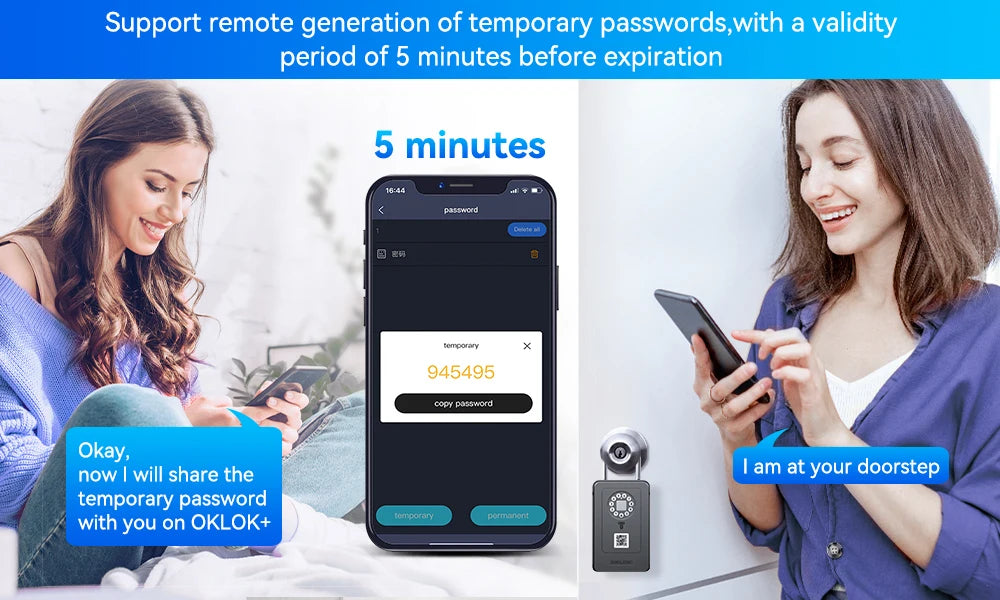 Camluxy Smart Key Box with Fingerprint & Digital Code Lock - Secure Storage with IC Card & Combination Unlock
