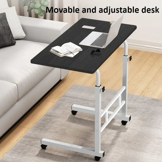 Portable Adjustable Height Desk with Wheels – Oversized Mobile Laptop Study Table for Dormitory, Home Office & Student Use