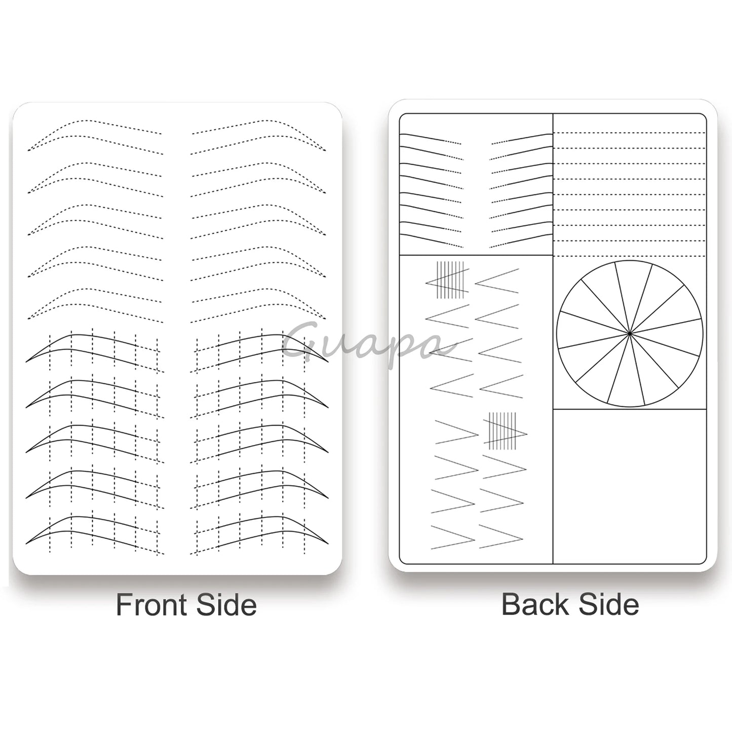 Microblading Practice Skin Sheets — Eyebrow Segment Tip Joint Texture for Semi-Permanent Makeup Training