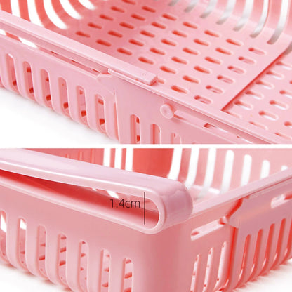 Multifunctional Retractable Fridge Organizer Box - Tiered Refrigerator Shelf for Fresh and Organized Kitchen Storage