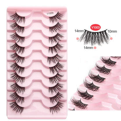 SHIDISHANGPIN 3D Half Cat Eye Lashes – Natural Winged Fox Faux Mink Eyelashes for Makeup