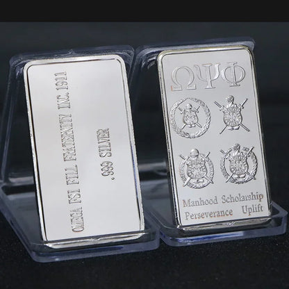 1 Troy Ounce Silver Bullion Bar Replica – Collectible Coins from Various Countries, Gift Copy