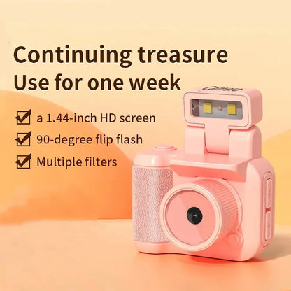 Y4000 Mini HD 1080P Camera with Screen – Portable Retro Compact Video Recorder with Flash and Battery Dock