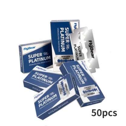 10PCS Stainless Steel Razor Blades – Compact Portable Scraper Cleaning Heads for Bald Men, Home Use, Rust-Resistant