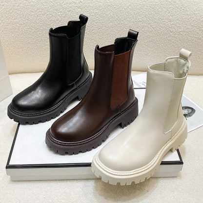 2024 Chelsea Boots – New Thick-Soled Women's Short Boots, Fashionable Autumn & Winter Shoes
