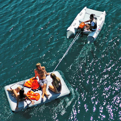 AQUA MARINA AIRCAT Inflatable Boat – Double Tube Catamaran Dinghy Raft with Drop Stitch Floor for Fishing & Water Sports