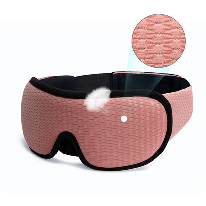 3D Padded Sleep Mask — Soft Eye Shade Blindfold for Blocking Light, Sleeping Aid Eyepatch