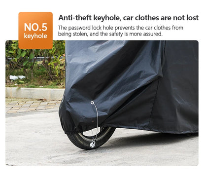 Thick Oxford Motorcycle Waterproof Cover – Universal Outdoor Dustproof, Rainproof, Sunshade & UV Protective Motorbike Cover