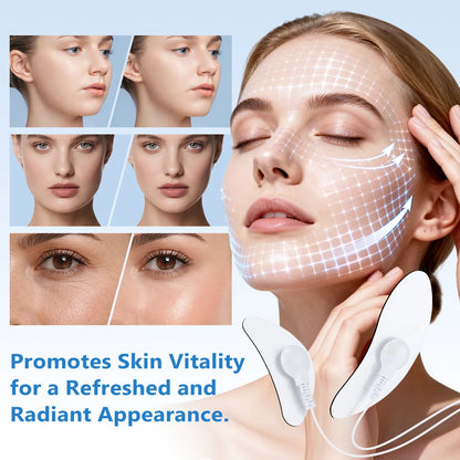 EMS Facial Lifting Massager – 8 Modes, 19 Intensity Levels, Rechargeable Face and Eye Beauty Device for Home Use