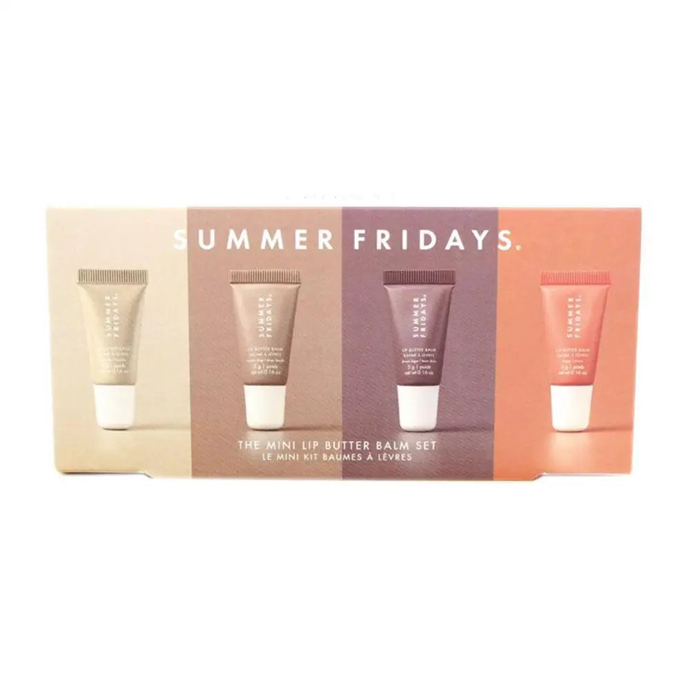 Summer Fridays Mini Lip Gloss Set – Vanilla Beige Moisturizing Lip Balm, Transparent & Smooth Makeup