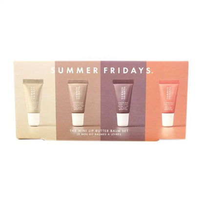 Summer Fridays Mini Lip Gloss Set – Vanilla Beige Moisturizing Lip Balm, Transparent & Smooth Makeup