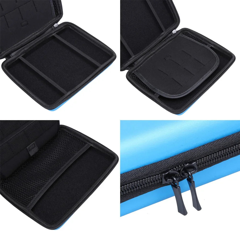 Hard EVA Storage Case for Nintendo 2DS — Protective Zip Holder for Game Cards, High-Quality Game Card Storage Box