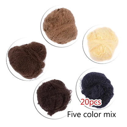 Five-Color Nylon Hairnets – Soft Elastic Invisible Hair Nets, 20PCS/50PCS Sample Pack