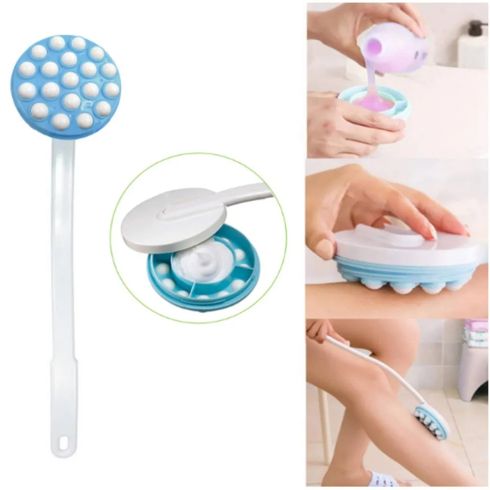 Remedy Wand Lotion Applicator and Massager - Handheld, Long-Handled Easy Reach Roll-On Dispenser for Shower Gel on Back