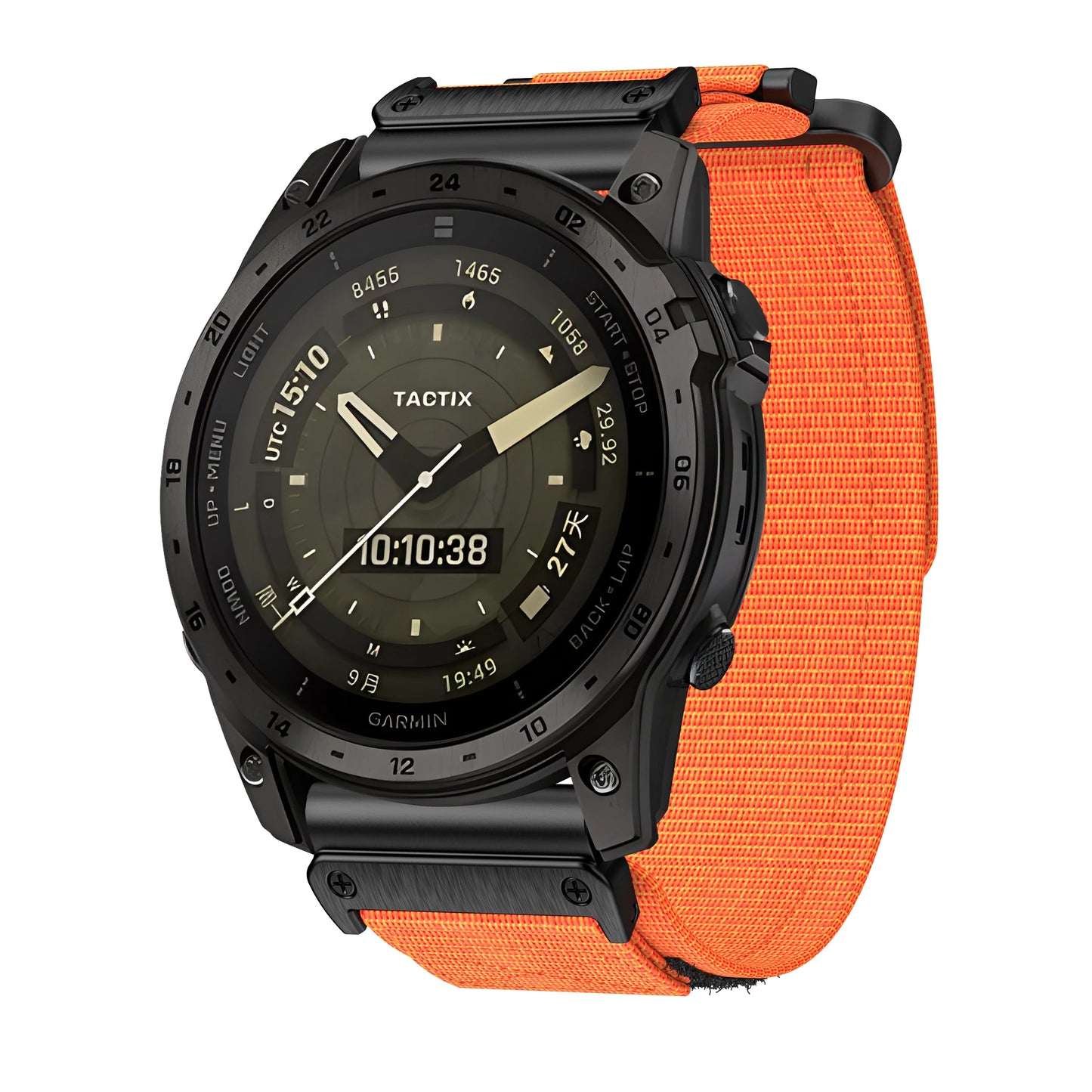 Rugged Nylon Quick Fit Watch Band — Compatible with Garmin Fenix E 8/7X/7/6/6X/5/5X/3HR