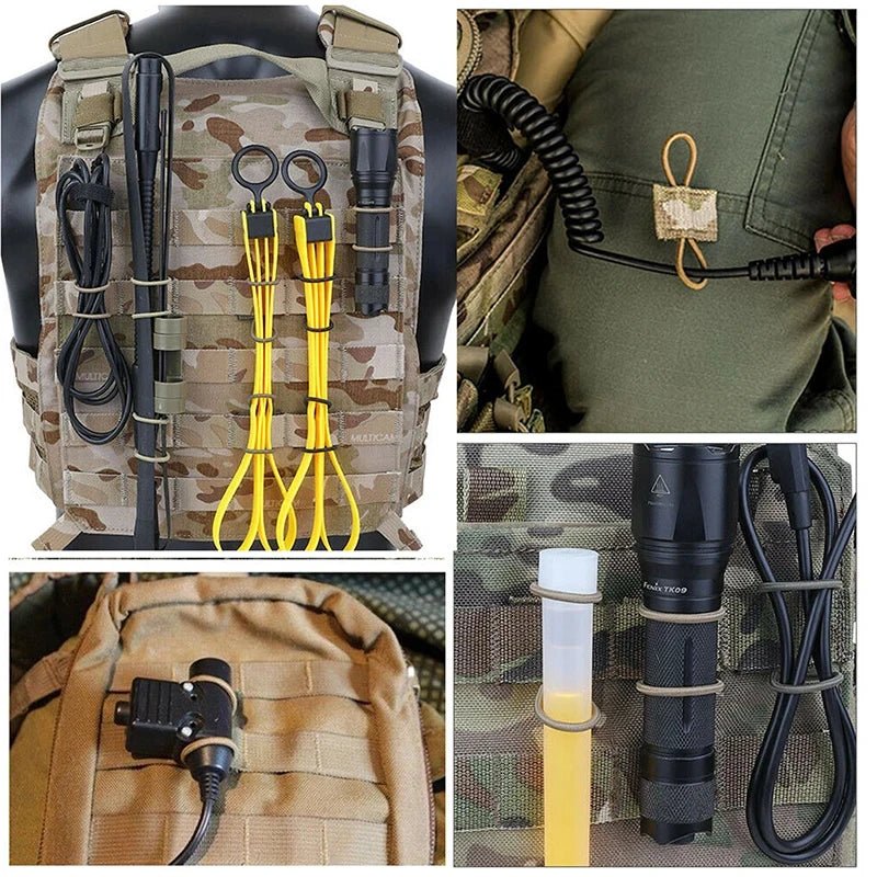 5PCS Antenna Binding Buckles - Tactical Molle System Accessories for Backpack and Vest Binding