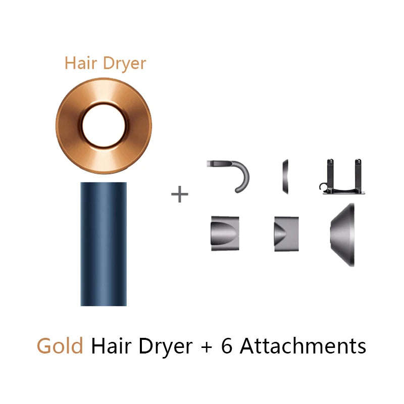 Professional 5-in-1 Ceramic Hairdryer with Diffuser & Nozzles – Powerful 100V Blow Dryer for Salon & Home