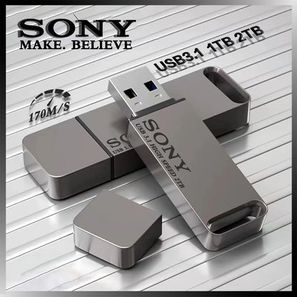 SONY High-Speed PenDrive – 2TB, 1TB, 512GB, 256GB USB Flash Drive for Xiaomi Phones, Portable Metal USB Stick