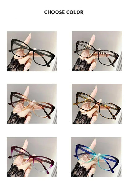 Fashion Cat Eye Reading Glasses – Luxury Anti-Blue Light Eyewear for Women & Men with Presbyopia