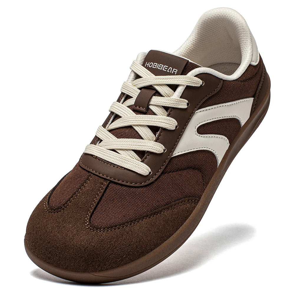 HOBIBEAR Unisex Barefoot Sneakers — Wide-Toe Minimalist Zero Drop Lace-Up Casual Shoes, Non-Slip for Men & Women