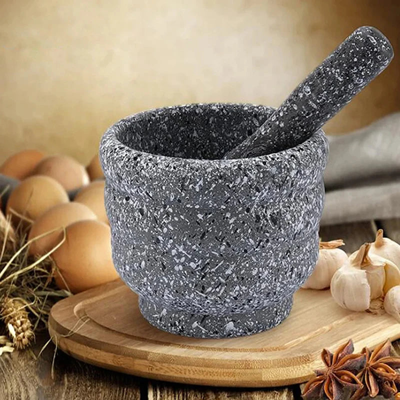 Manual Garlic Grinder & Masher – Household Garlic Press Mortar Bowl for Crushing, Mashing & Pounding