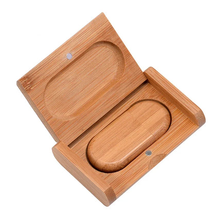 Custom Logo Wooden USB 2.0 Flash Drive with Box – 4GB 16GB 32GB 64GB Memory Stick for Wedding Photography Gifts