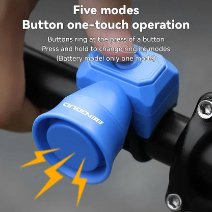 Bicycle Horn & Bell - Waterproof USB Rechargeable Electronic Bike Bell for Mountain Bikes, Scooters & Cycling