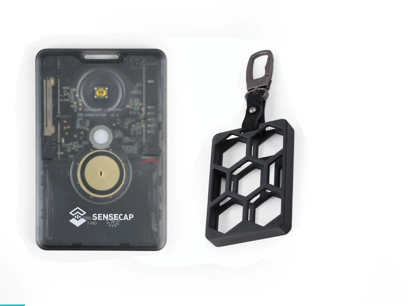 SenseCAP Meshtastic LoRa T1000E Protective Case - Leather Keychain Cover for Card Tracker