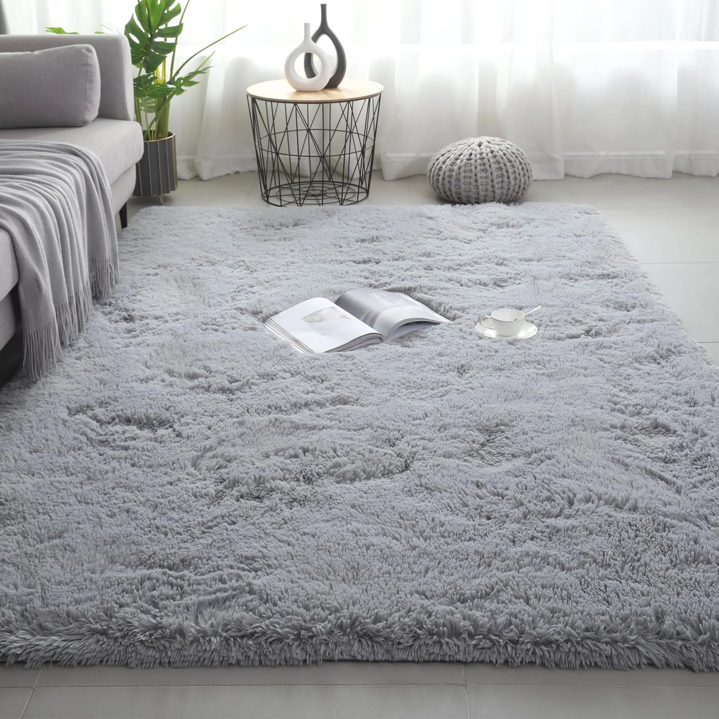 VIKAMA Ultra Soft Puffy Rug - Cozy Bedroom Living Room Floor Mat for Nursery, Kids Room and Home Decor