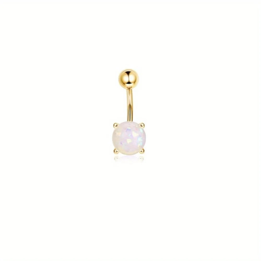 Drperfect 14G Belly Button Ring - Surgical Steel Short Navel Piercing Jewelry Pack for Women