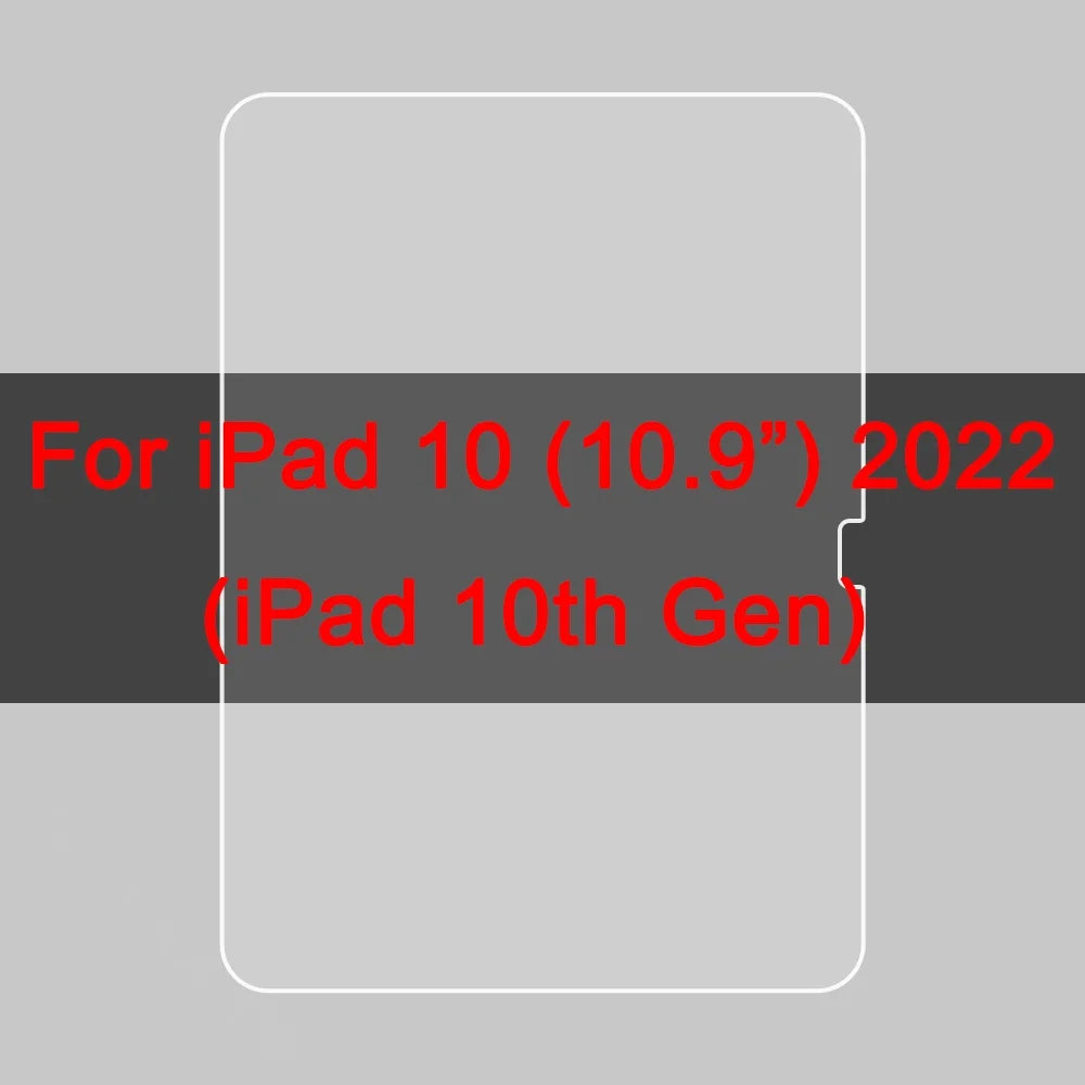 3-Pack Tempered Glass Screen Protector - Apple iPad 10th 9th 8th 7th Mini Air & Pro Series