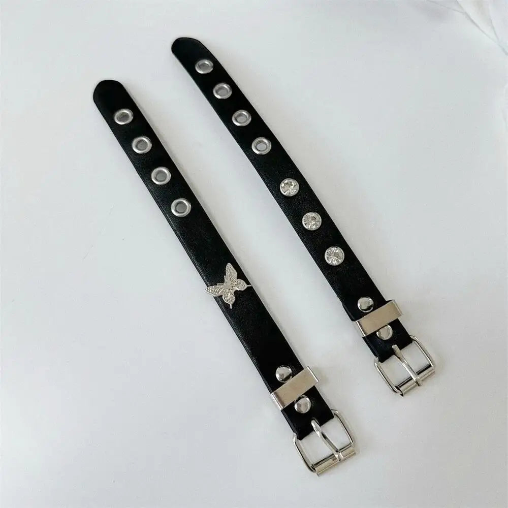 2024 Punk Cool Adjustable PU Bracelet for Men & Women – Vintage Gothic, Hip Hop, Rock, Kpop Dancer Jewelry Accessories