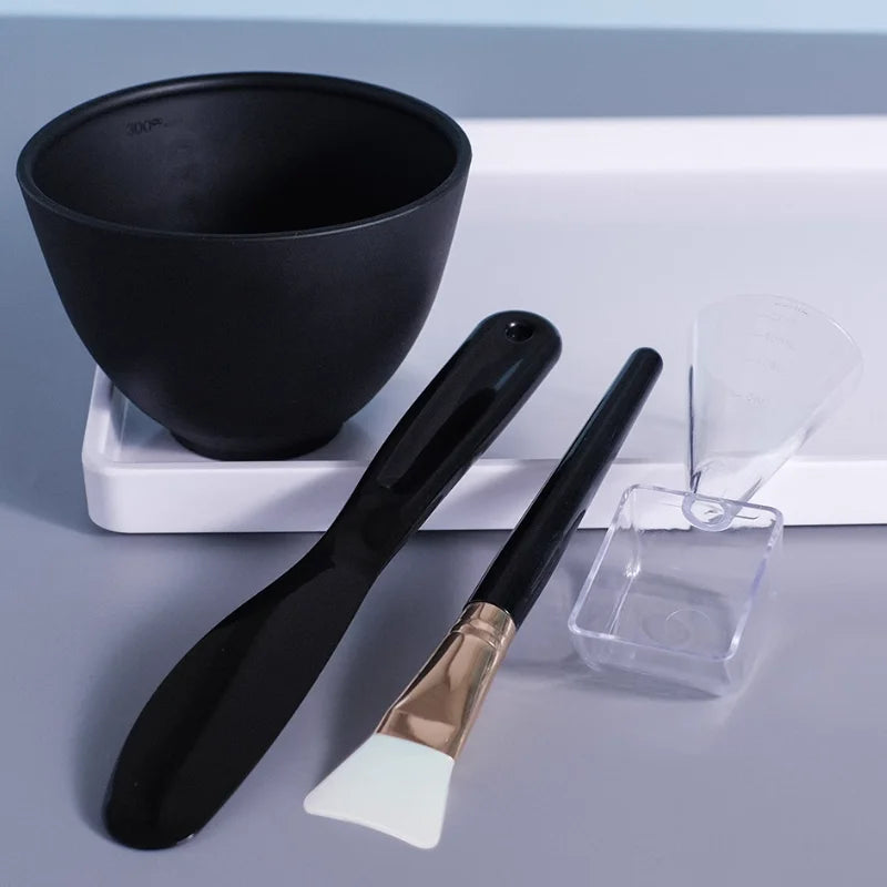 Facial Brush & Mask Bowl Spoon Set – DIY Beauty Tools for Skincare, Makeup & Facial Care