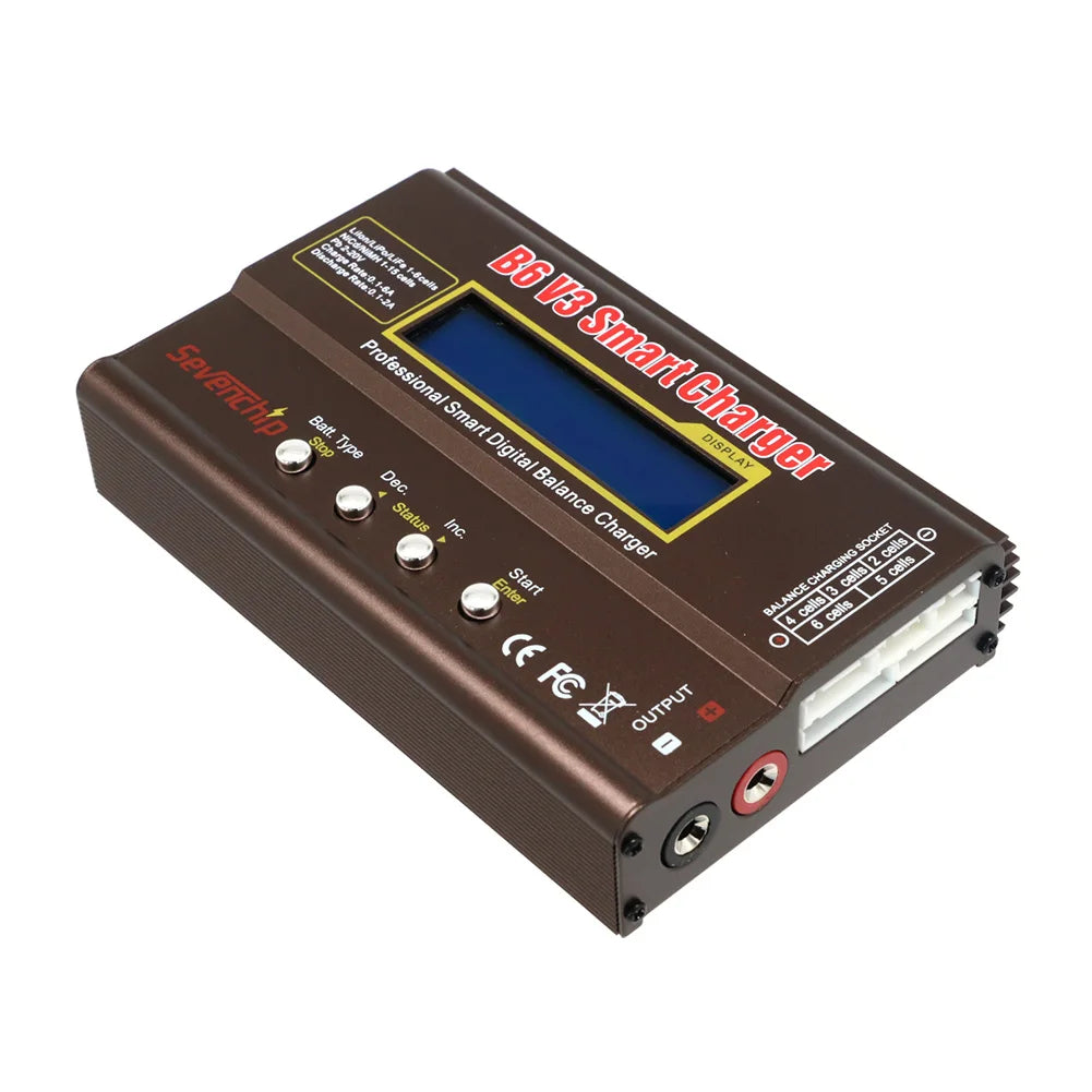 iMAX B6 V3 80W 6A Battery Charger – LiHv, Lipo, NiMh, Li-ion, Ni-Cd Digital RC Charger with 12V 5A Adapter