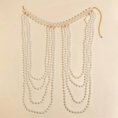Ingemark 2024 Bridal Tassel Pearl Shoulder Chain Necklace – Elegant Wedding Jewelry for Women