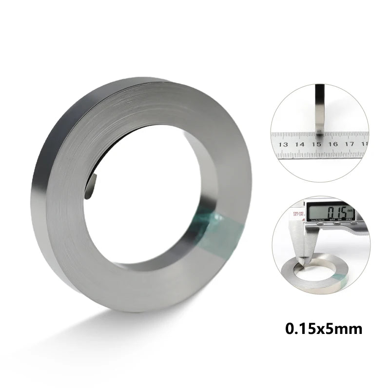 10m Roll 18650 Li-ion Battery Nickel-Plated Strip – 0.1-0.2mm Spot Welder Connector Steel Belt