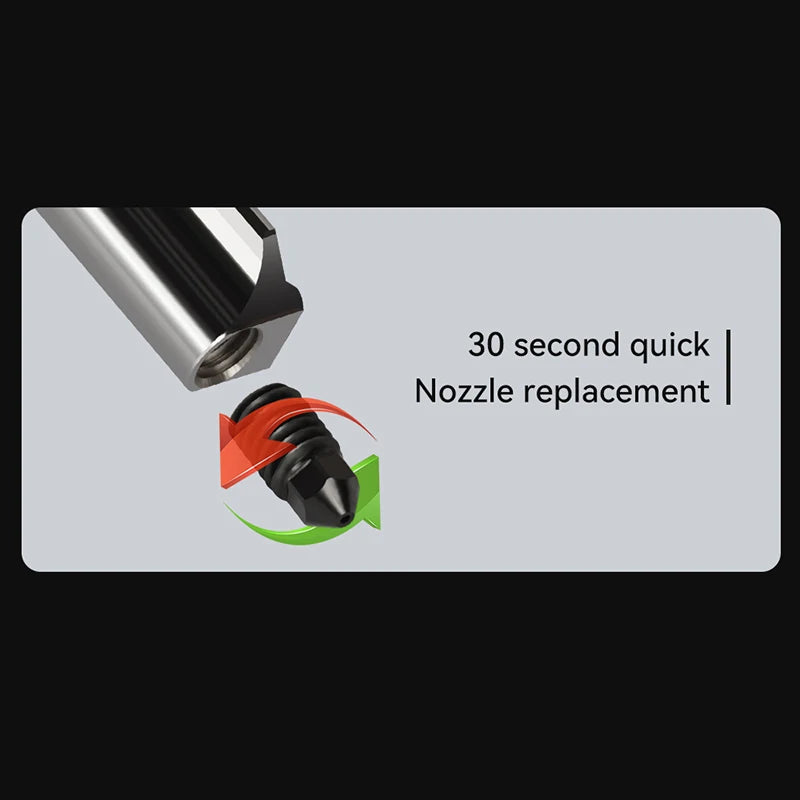 Bambu Lab A1 Mini Hotend Kit – 0.2/0.4/0.6/0.8mm Hardened Steel Nozzle Replacement for A1 3D Printer