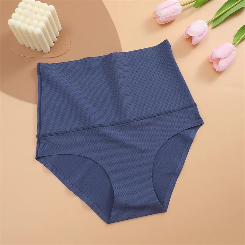 Seamless Women’s High Waist Shapewear Briefs, Ultra Breathable Silk-Like Slimming Underwear with Butt Lifting Corset Effect Pants