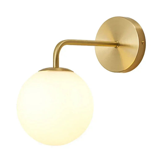 Nordic Modern Glass Wall Lamp – Bedside & Indoor Decorative Lighting for Bedroom, Living Room, Study