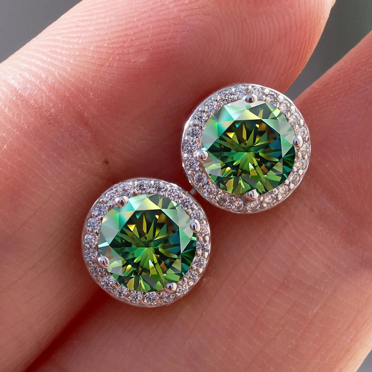 925 Sterling Silver Moissanite Earrings – 1 Carat Round Studs, Engagement, Wedding & Daily Wear Luxurious Gift for Women
