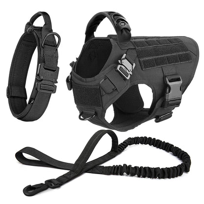 Large Dog Harness & Leash Set — Training & Walking Vest for German Shepherd, Malinois