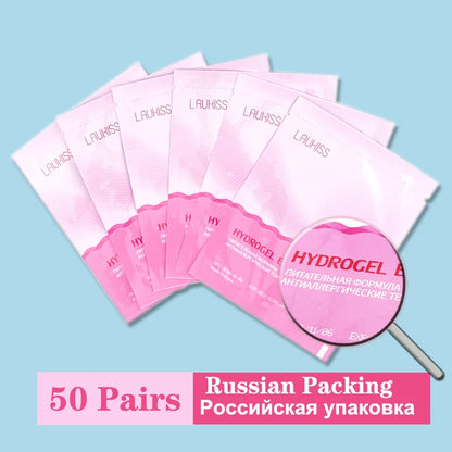 25/50/100 Pairs Hydrogel Eye Patches | Lint-Free Under Eyelash Pads for False Eyelash Application | LAUKISS Paper Stickers