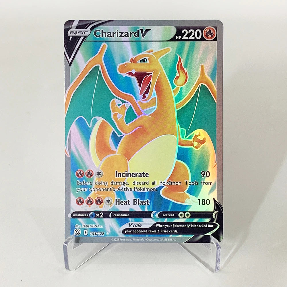 PTCG Charizard V VMAX EX GX Cards - Rare Collectible Battle and Proxy Trading Cards