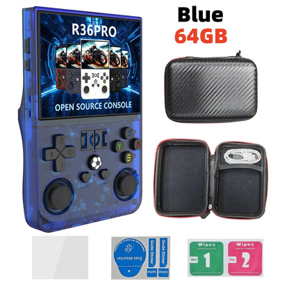 Open Source R36 PRO Retro Handheld Game Console 3.5" IPS Screen Linux Portable Player with 128GB Games