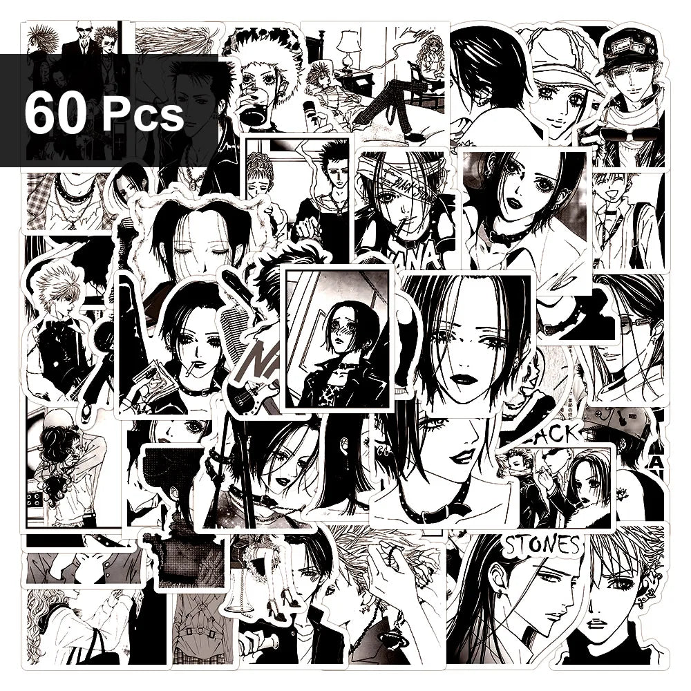 Anime NANA Waterproof Sticker Pack - 30, 60 or 180 Cool Graffiti PVC Decals for Phones, Laptops & DIY Decor