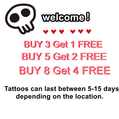 Large Anime Black Temporary Tattoo – Waterproof Curse Mark Body Art Sticker for Back & Waist, Unisex Fake Tattoo